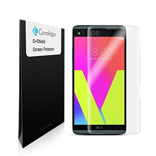 LG V20 Screen Protector [Full Screen Coverage][Case Friendly], Curvologys S+Shield LG V20 Anti-Fingerprint Scratch-proof Ultra HD Film - Lifetime Replacements
