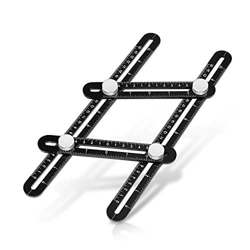 Multi Angle Measuring Ruler - Banpow Angle Finder Template Carpentry Tools (10 x 6 Inch)