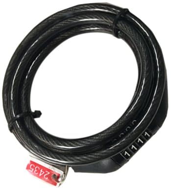 Bike Cable Basic Self Coiling Resettable Combination Cable Bike Locks With Complimentary Mounting Bracket