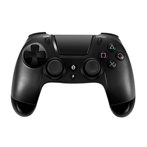 Wireless Bluetooth Gaming Controller for PS4, Dual Shock Double Vibration Game With Touch Pad High-Precison Joystick 6-Axis Somatosensory for PlayStation 4 -Black