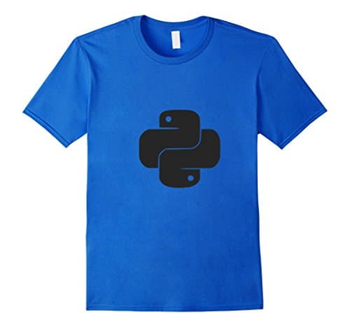 Men's Python T-Shirt Coding, Developer Programming Retro Shirt Large Royal Blue