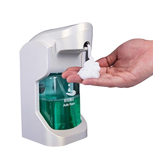 RICKYAARON Automatic Touchless Soap Dispenser - New Design - Sensor Pump - 16.2oz Capacity - Foam Liquid Magic Platinum SD-480B