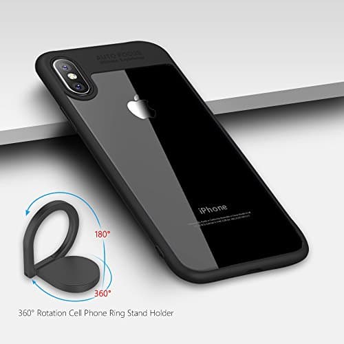 iPhone X Case,iPhone 10 Case, Soft Grip Matte Finish TPU + PC Clear Hard Back Panel Hybrid Ultra-Thin [ Slim Fit ] Protect Cover Shock Absorption Back-Transparent Bumper for iPhone X (2017 Release)