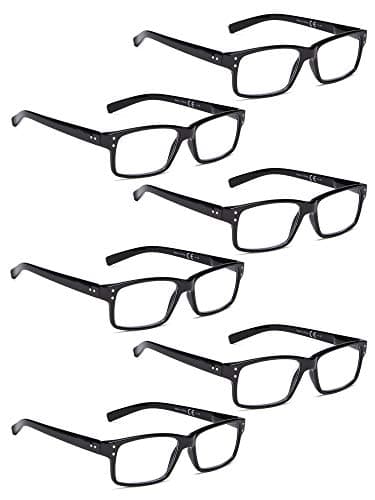 READING GLASSES 6 Pack Spring Hinge Comfort Readers Plastic Includes Sun Readers