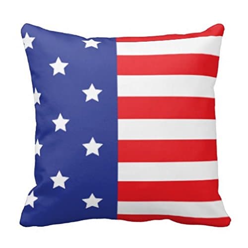 Usa Flag Inspired Throw Pillow Case