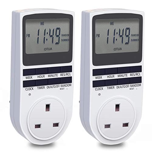Timer Socket, BMK Digital Electrical Timer Socket Plug-in Timer Switch with Reset Tool, LCD Display and 10 Programmable Programs and Anti-Theft Random Mode for Lighting, Fans, etc.