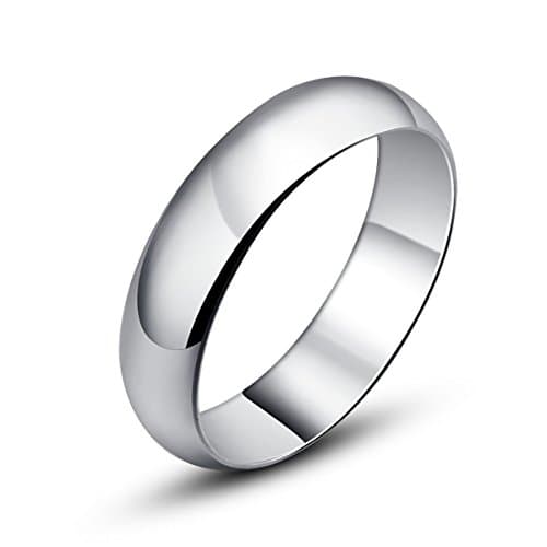 4 Mm Width Glossy Finish Solid Sterling Silver 925 Wedding &amp; Engagement Bands Sizes 6.25,7,8,8.5,9.25,9.75 (11)