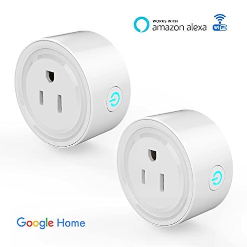 2 Pack Smart Plug Smarlance Wi-Fi Enabled Mini Outlet Compatible with Alexa Google Home, No Hub Required, WiFi Remote Control your Devices from Anywhere, Timing Function Smart Switch