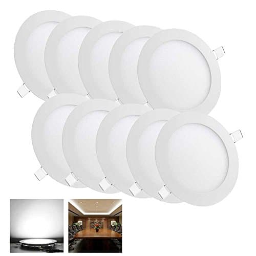 THNAYA 10 Round LED Recessed Ceiling Panel Down Light Bulb 9W