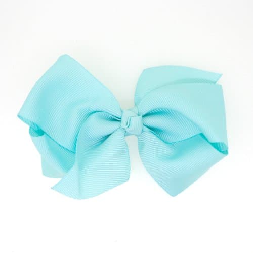 Large 4" Boutique Bow Clips (Aqua)
