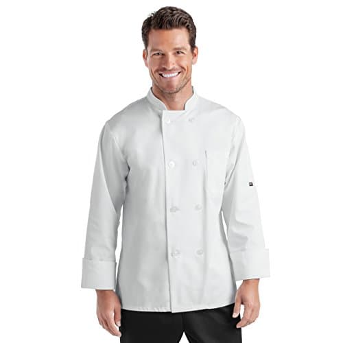 On The Line by ChefUniforms.comChefUniforms.com Men’s Classic Long Sleeve Chef Coat (XS-5X, 2 Colors)