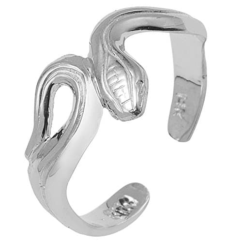 Fine 925 Sterling Silver Infinity Snake Toe Ring