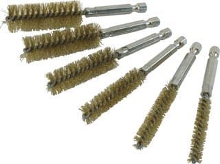 6 Pc Brass Twisted Wire Bore Brush Set-2Pack