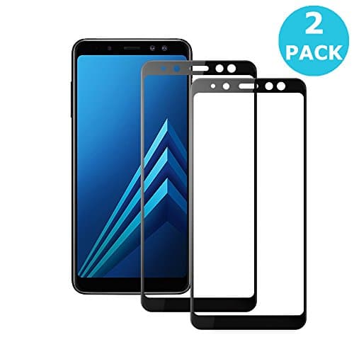 [2 Pack] Galaxy A8 2018 Screen Protector, Touching 0.3mm Full Cover Crystal Clear Tempered Glass Screen Protector Anti-scratch No Bubble Phone Protective Film for Samsung Galaxy A8 2018