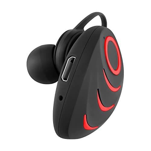 QheTrend A3 Mini Beetle Bluetooth 4.1 Wireless Headphones, Multifunctional Wireless Sports Earphones HD Stereo for Iphone, IPad, Android, Tablet computer, Laptop (Black&amp;Red)
