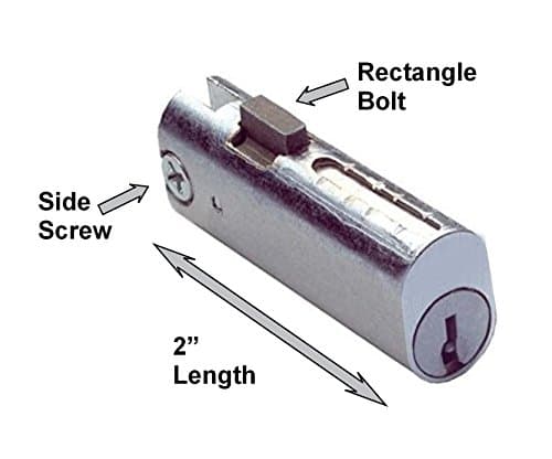 File Cabinet Lock , 2" , Rectangle Bolt, Replacement for 344 HON Chicago 5002LP (KEYING: Keyed Differently)