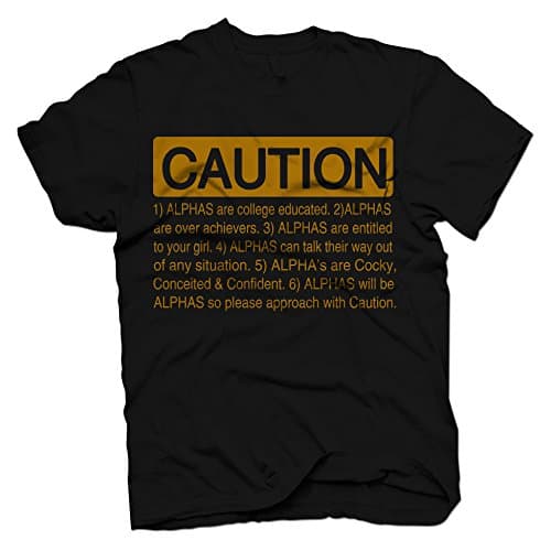 ALPHA PHI ALPHA CAUTION T-SHIRT (MEDIUM, BLACK)