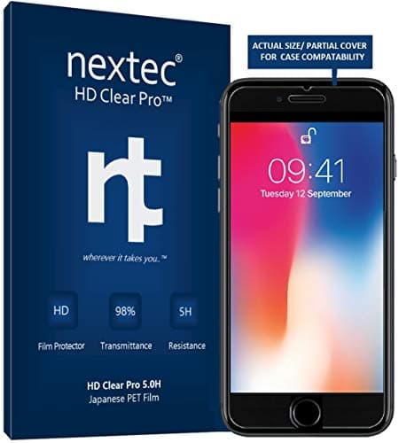 nextec iPhone 7 Screen Protector Glass, (2 Pack) for iPhone 7 Tempered Glass Screen Protector (HD Clear Pro2 9.0H) 3D Touch/Case Compatible - Corning Gorilla Glass