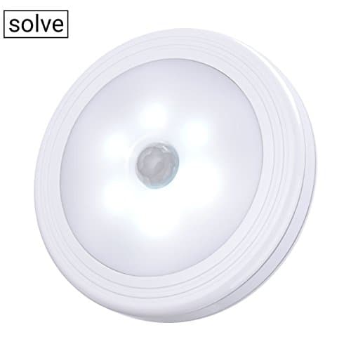 Motion Sensor Light, Cordless Battery-Powered LED Night Light, Stick-anywhere Closet Lights Stair Lights, Safe Lights for Hallway, Bathroom, Bedroom, Kitchen, etc. (Warm White - Pack of 3) (White)