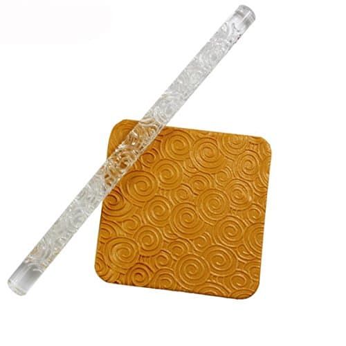 Rolling Pins with 20 Patterns Embossing Rolling Pins for Baking Tool of kitchen (F)