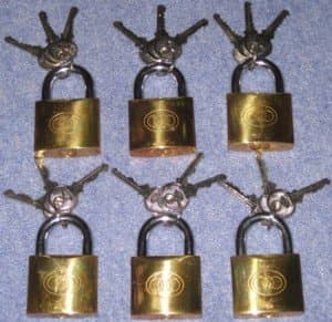 Keyed Alike Tri Circle Brass Padlock 50mm Code 265 K.A. by Tri Circle 262