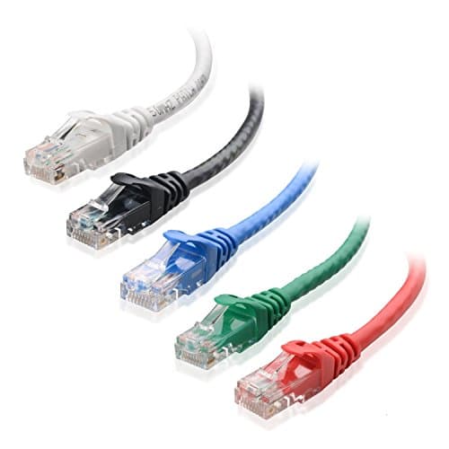 Chiefmax 1ft Cat5 Patch Cable, Colors Vary, 10 Pack