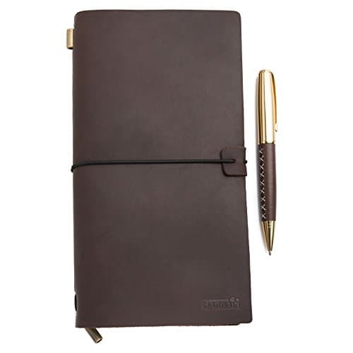 Handmade Leather Notebook Journal – Refillable Notepad for Men &amp; Women to Write In for Daily Use &amp; Travel – Ideal for Gifts, Fountain Pen Writing, Diary - Personal &amp;, Notebooks &amp; Journals