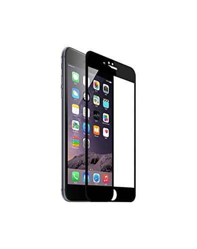 Amplesource tempered glass screen protector for apple iphone 6 6S plus 0.33mm 5D curved edge screen (2-Pack) (Black)