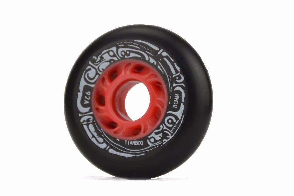 PU 92A Low Grip Slide Inline Roller Skate Replacement Wheels (Pack of 4 Wheels Without Bearings) Size 72mm and 76mm and 80mm for Wave Board Caster Board Street Surf