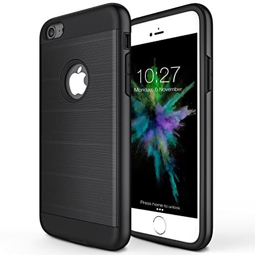   iPhone 6 Plus Case, iPhone 6S Plus Case, Sharkshake [Shock-Absorption] Bumper Corner Dual Guard Protective Shell Scratch-Resistant Rugged Cover for Apple iPhone 6/6S Plus -Black