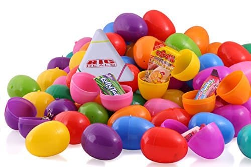 Candy Filled Easter eggs with Great Assortment of Candy for Easter Hunts and Parties (100 Count)