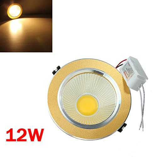 12W Warm White COB LED Ceiling Down Light Golden Shell 85-265V