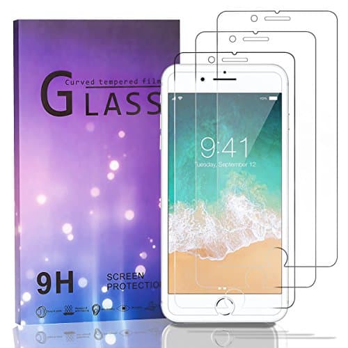 iPhone X Screen Protector, Full Screen Coverage Glass Defense HD Tempered Glass Screen Protectors [3D Touch] Screen Protector Glass (iPhone 6 Plus/6S Plus/7 Plus/8 Plus)