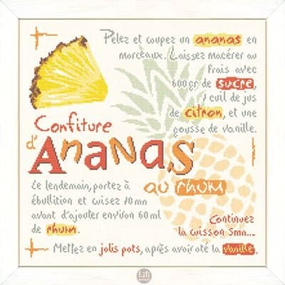 Gate Counted Cross Stitch Kit lilipoints Jam Pineapple