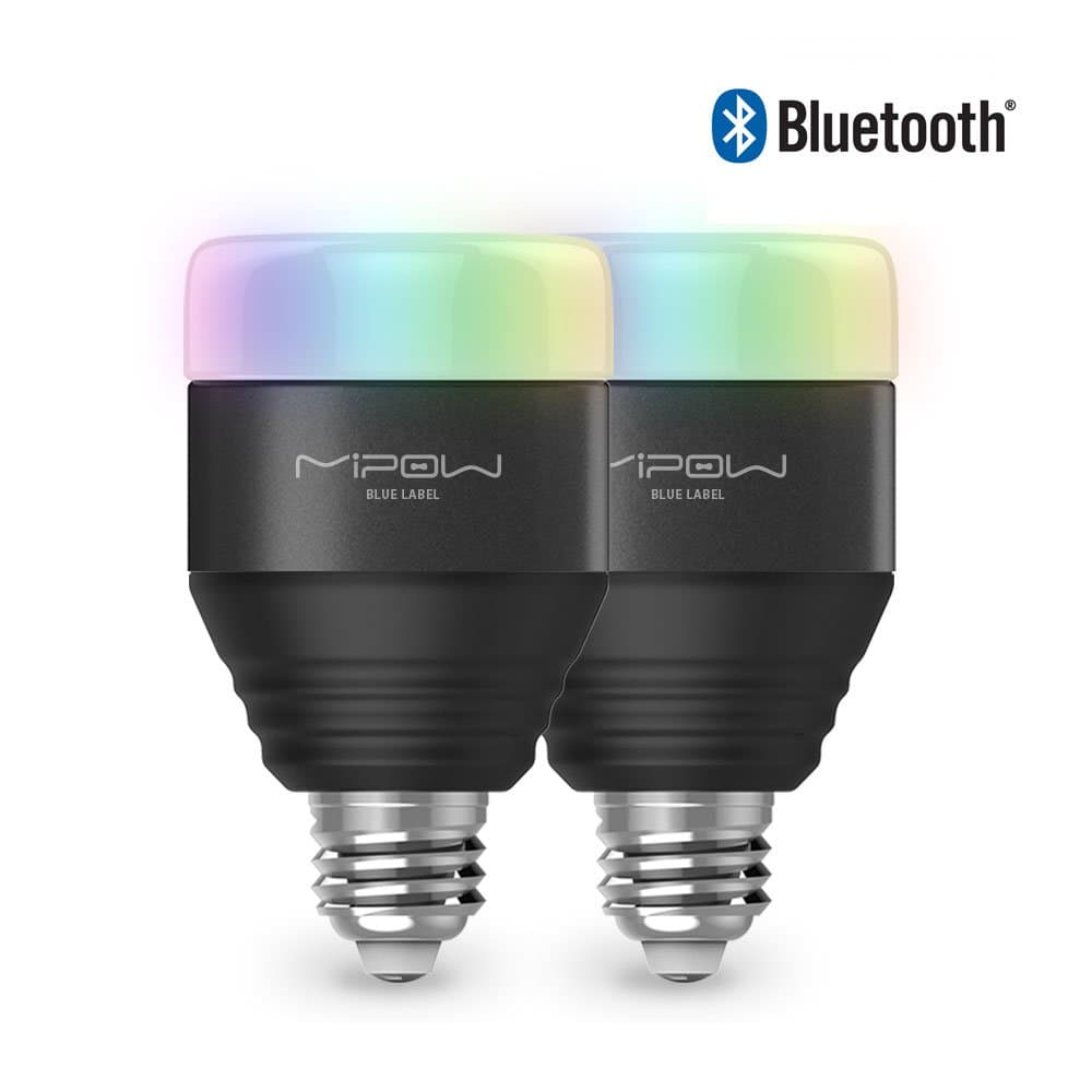 PLAYBULB Bluetooth Smart LED Light Bulbs, Dimmable, Multicolored-Adjustable LED Bulbs by Smartphone APP, No Hub Required, 30W Equivalent (5W), Brighten Your Life with Colorful Light(2 Packs)