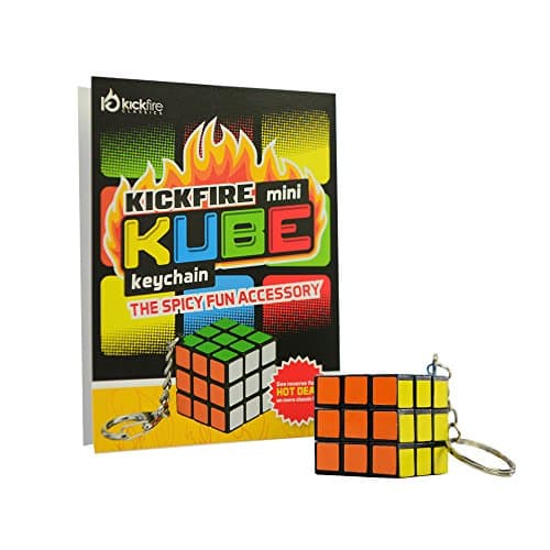 KickFire Mini Kube® Keychain | Perfect Magic Puzzle Cube for Keychains &amp; Toy Collections | Great Color Cube Game to Accessorize Keys, Hook to Backpacks, Bags &amp; More