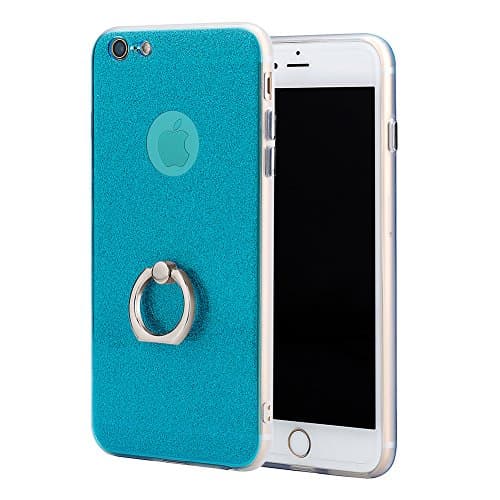iPhone 6 Plus Case,iPhone 6s Plus Case,I SANG Multi-color Cover Cases with Aluminum Ring Stand for iPhone 6&amp;6s Plus 5.5 Inch-Blue