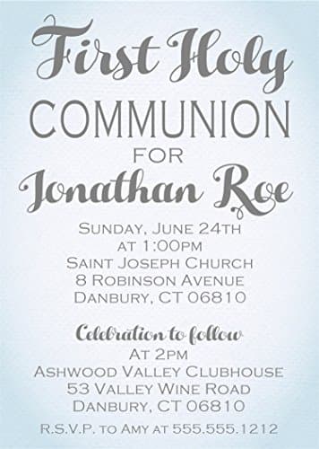 Personalized First Holy Communion Invitations