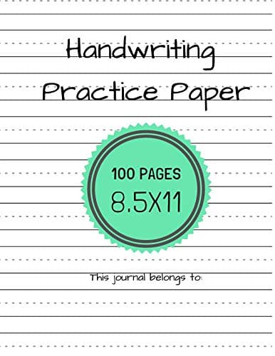 Handwriting Practice Paper (Notebook with Dotted Lined Sheets for K-3 Students)