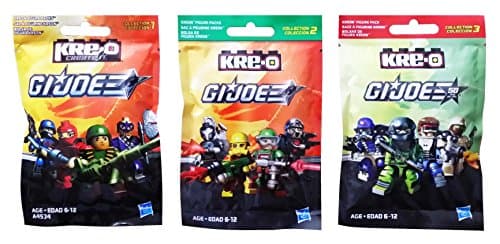 Kre-O G.I. Joe Kreon 3 Pack Bundle includes: Collection 1, 2 & 3 Mini Figure Blind Bag Mystery Packs (1 Pack of Each)