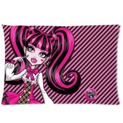 Monster High Custom Cotton &amp; Polyester Soft Rectangle Pillow Case Cover 20X30 (Two Sides)