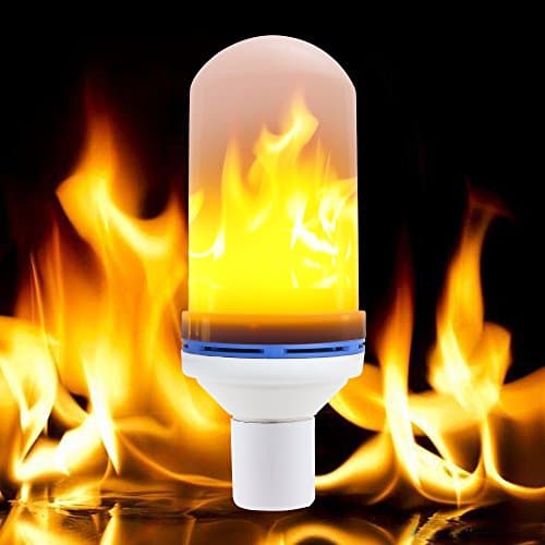 LED Flame Effect Fire Light Bulbs E26 105pcs SMD2835 Beads Creative Lights with Flickering Emulation Vintage Atmosphere Decorative Lamps Simulated Nature Gas Fire in Antique Hurricane Lantern