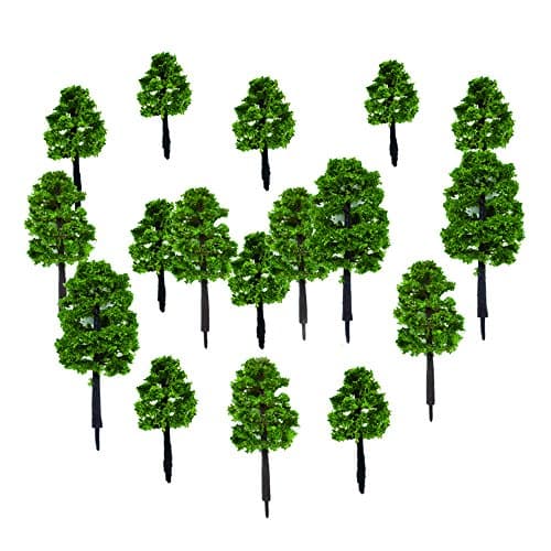 YEDREAM Modle Trees Plastic Artificial Miniature Tree Train Railways Trees Diorama Building DIY Scenery Landscape 1.98-3.54 inch (24pcs)