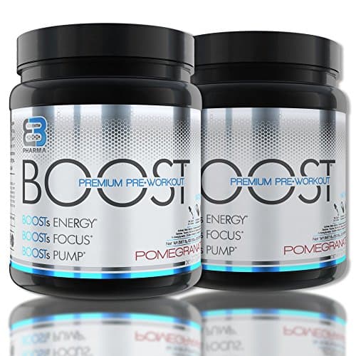 EB Pharma Boost Pre Workout Supplement with BCAAS, Creatine, Nitric Oxide, Beta Alanine, and More!