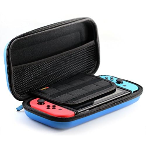 2017 Nintendo Switch Carry Case EVA Hard Shell Protective Storage Bag for Switch Game Console (Blue)