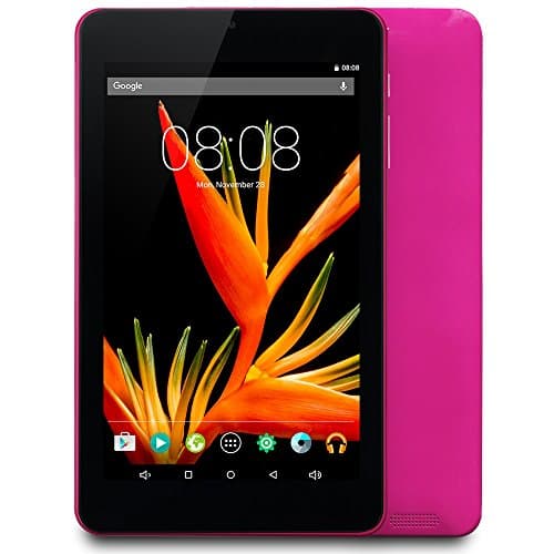 Alldaymall Tablet with 64 bits Quad Core CPU, 7'' HD 1920x1200 IPS Display, Android 5.1 Lollipop, 1GB RAM 16GB Flash, Wi-Fi, Bluetooth, Dual Camera - Purple