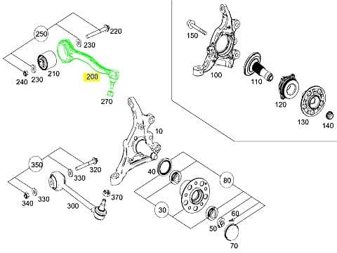 Mercedes (select 2001-2010 models) Control Arm (Left Front Upper) KARLYN