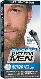 Just For Men MUSTACHE &BEARD Hair Color LIGHT BROWN (M-25)