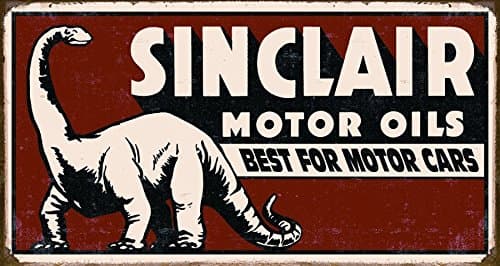 Sinclair Dinosaur Tin Sign
