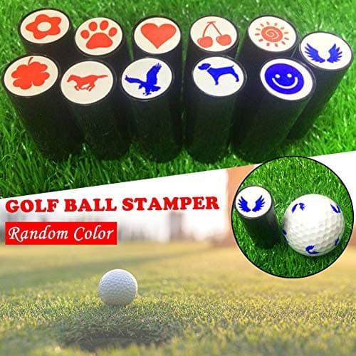 Quick-dry Golf Ball Stamp Stamper Marker Different Patterns Bright Long Lasting Impression Seal Gift
